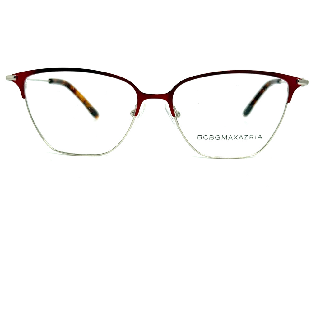 BCBGMAXAZRIA Eyeglasses Italy Henley Red Tortoise Silver 54/15/135 H20773
